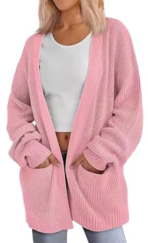 Cocila Cardigans SurdimensionnéS pour Femmes Pull en Doux avec Poches Manteau Long Blouson en Jean Veste Bomber Longue Fourrure Lapin sans Manche Doudoune CintréE Demi Saison