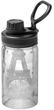 Eiffel Tower Paris Street Red Umbrella Print 12 Oz Insulated Double Walled Stainless Steel Metal Water Bottle for Cold Hot Drink