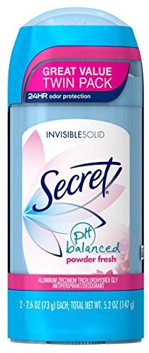 2er PACK - Secret Deodorant (POWDER FRESH) pH balanced INVISIBLE SOLID - aus USA