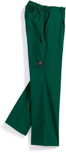 BP Cotton Plus 1469-720-74 Arbeitshose - Stoffhosenträger mit Gummieinsatz - Taschen für Knieschoner - Reine Baumwolle - Stämmige Passform - Größe: 94 - Farbe: mittelgrün