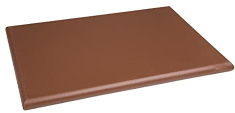 Hygiplas Extra Thick High Density Brown Chopping Board for Vegetables - 45x30cm