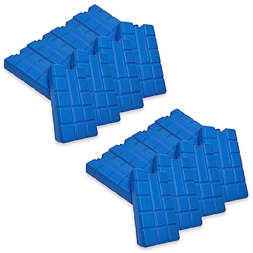 ToCi 16 x Kühlakku je 400 ml – Flache Kühlelemente für Kühltasche & Kühlbox - Wiederverwendbare Eisakkus aus BPA-freiem Kunststoff - Kühlpads für Picknick, Reise, Camping