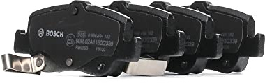 Bosch BP1133 - Brake Pads Car Rear Axle - 1 Set of 4 Pads | Bosch Quality - Reduced Noise and Dust - ECE-R90 Certified - Copper-Free