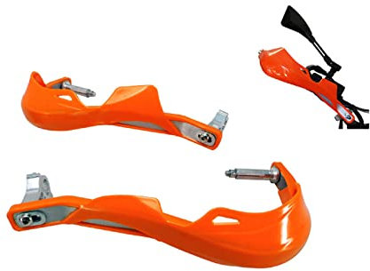 Orange Universelles Motorrad Aluminium Einsatz/Plastik Handschutz - 7/8 (22mm)
