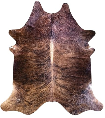 rodeo Tappeto in pelle bovina, marrone scuro, XXL 180 cm x 240 cm