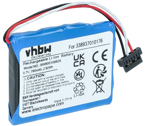 vhbw Akku kompatibel mit Pioneer Avic F310BT | F3210BT, F220BT, F220, F320BT, U220, F3210 GPS Navigation Navi (790 mAh, 3,7 V, Li-Ion)