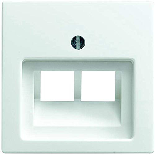 Busch-Jaeger 2fach Abdeckung UAE-/IAE-/ISDN-Steckdose Busch-balance SI Alpinweiß 1803-02-914