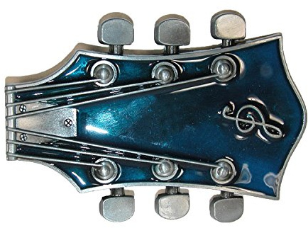 CTM Guitar Head Belt Buckle, Blue