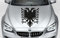 Albanien Albania Albanischer Adler Auto Aufkleber Sticker Neu (Weiß, 30 cm)