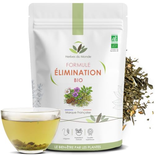 Herbes du Monde - Infusión eliminación BIO 50 g - Mezcla de plantas para infusión
