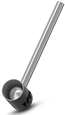UDOPEA T-Pipe Pfeife aus Titan - Das Original - High End Metallpfeife mit perfekten Raucheigenschaften - Klein, leicht, geschmacksneutral