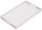 KEVLANG Plateau de service en acrylique robuste blanc brillant avec poignées, 30,5 x 50,8 cm, pour servir le café, les apéritifs, le petit déjeuner, le comptoir de cuisine, le maquillage, le plateau