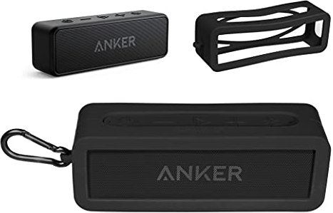 Alltravel Coque en Silicone personnalisée pour Haut-Parleur Bluetooth Portable Anker Soundcore 2, SoundCore 2 12 W, Protection complète Contre Les Chocs, secousses et Chutes, Rend Le Haut-Parleur