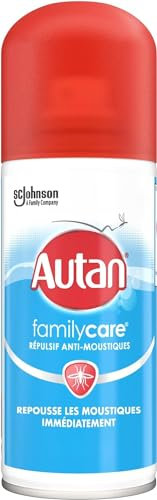 Autan Family Care Spray Sec - Répulsif Anti-Moustiques - jusqu'à 4H de Protection Immédiate - 1 Spray Sec, 100ml