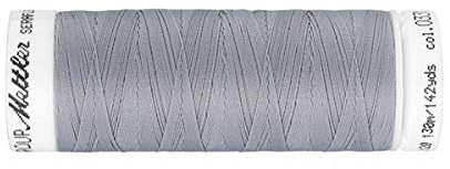 Seraflex - elastisches Garn zum Nähen - Alleskönner -2 Rollen á 130 m, Hellgrau