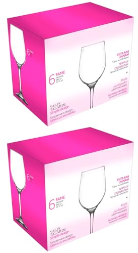 Tradineur - Pack de 12 Copas - Modelo Fame - Capacidad: 395 ml - Ideal para Vino - Aptas para lavavajillas - Tamaño Aprox: Ø 6,7 x 21 cm