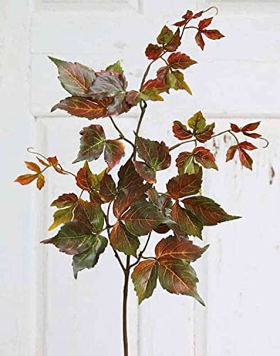 artplants.de Branche de Vigne Sauvage Artificielle FLODINA, Rouge-Vert, 70cm - Branche décorative