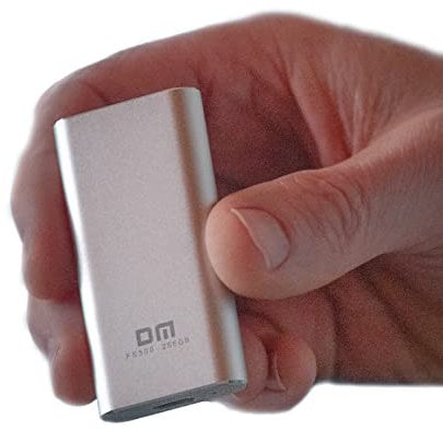 Dynon Metrics External SSD – USB-C Portable SSD with Standard USB-A and C Cable – High-Strength Alloy SSD External – 300MB/s Fast Data Transfer – Pocket Size Solid State Drive – 512 GB