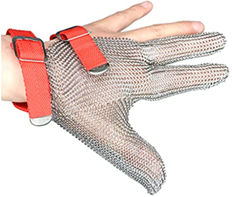 Gant Anti Coupure Gants résistants à la Coupure à Trois Doigts de qualité Alimentaire, Gants de Travail faciles à Nettoyer (Size : 2pcs/S)