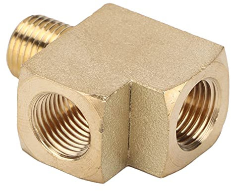 Aramox 1000 PSI Messing Solid Pipe T-Schnittstelle Auto Street Pipe Außengewinde T-Fitting 1/8in NPT Malex 1/8in NPT