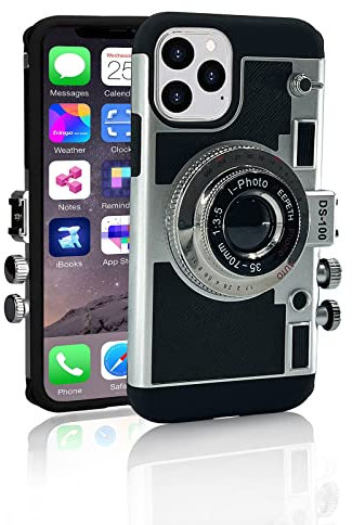 New Emily in Paris Phone case, Vintage Camera Phone Case, 3D Vintage Camera Design Phone case That Looks Like a Camera,with Long Anti-Lost Lanyard (for iPhone Xs Max)