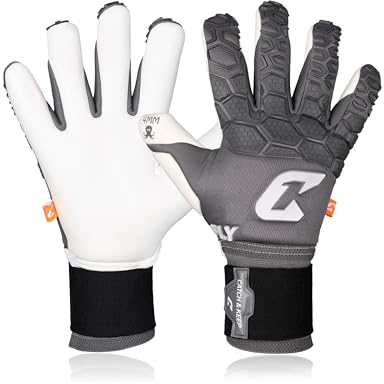 CATCH & KEEP Torwarthandschuhe Herren Fly Grey Soul Gr. 6 I Professionelle Torwarthandschuhe mit Fingerschutz, Daumenunterstützung & dickerer Handgelenksbandage