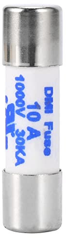 Fusible de ceramica cilindro 10A 1000V 10 x 38 mm multimetro Blanco