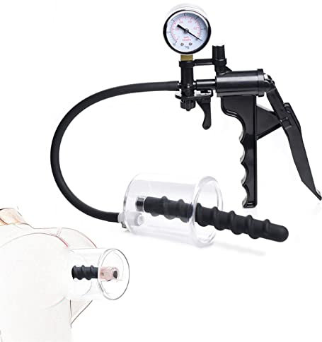 Jinqian Silikon Analplug mit Vakuum Pussy Analpumpe Anal Pumpe Butt Plug Anus Sauger Vagina Sucker Prostata Massaager G-punkt Klitoris Stimulator Analdildo SM Extrem Sexspielzeug, Schwarz, 1.0 stück