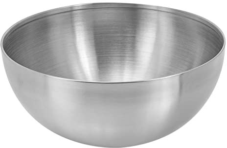 Healeved Stainless Steel Mixing Bowls for Baking Metal Bowl Large Salad Plate Food Server for Fruit Snack Dessert Soup