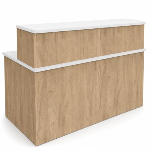 OFILIKE. Banco Apollo. Tavolo di reception, bancone per ufficio, clinica, negozio, parrucchiere (140 cm larghezza)