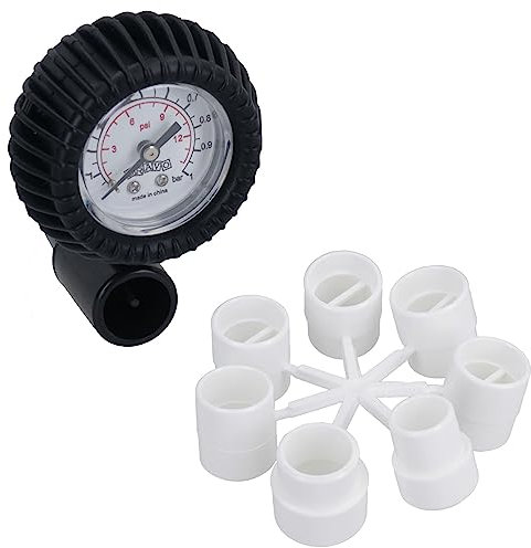 AB Tools Inflatable Boat Rib Tube Pressure Gauge Manometer 0-14psi (1 Bar) Pump