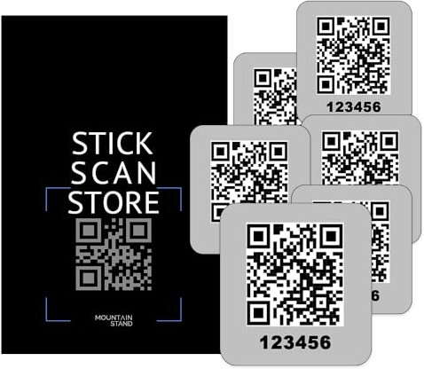 Mountain Stand Labels for Organizing with Free App. Used as Packing Supplies for Moving, Asset Tags, QR Code Stickers and Moving Labels