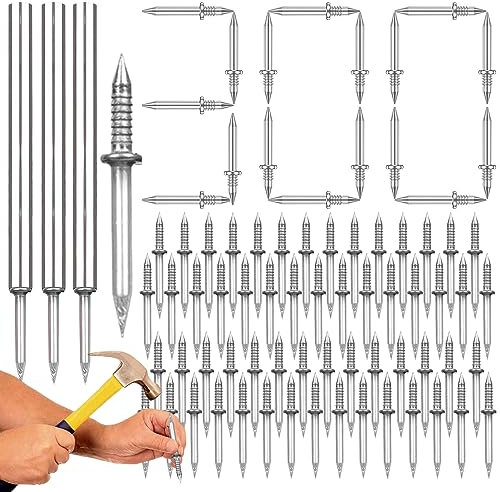 300 Pcs Clou à Double TêTe 22.8Mm Clou Sans Couture à Fil De Plinthe à Double TêTe Ligne De Pied Clous Sans Marques Avec Outil De Manchon Vis De SéCurité Invisibles Seamless Pour La Pose De Plinthes