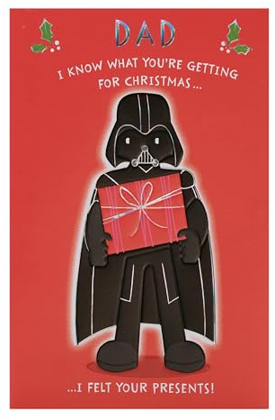 UK Greetings Star Wars Weihnachtskarte für Papa – Darth Vader Design