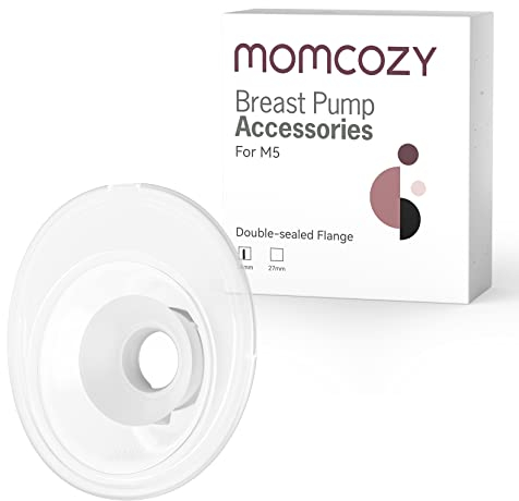 Momcozy Double-Sealed Flange 24mm Compatible with Momcozy M5 Breast Pump. Original M5 Breast Pump Replacement Accessories, 1PC (24mm)
