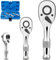 BINGCOBBER 3 pcs Jeu de mini-cliquets réversibles 1/4'-3/8'-1/2', Clé à cliquet 72 dents en acier Cr-V