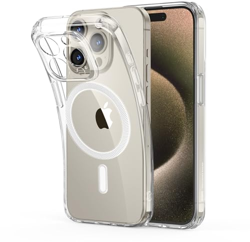 ESR for iPhone 15 Pro Max Case, Compatible with MagSafe, Military-Grade Protection, Resists Yellowing and Scratches, Magnetic Phone Case for iPhone 15 Pro Max, Zero Series, Clear