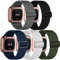 Chinbersky 5 Stück Armband Kompatibel mit Fitbit Versa 2/Versa/Versa Lite/SE für Frauen Männer, Verstellbares Dehnbares Nylon Sport Ersatzarmband