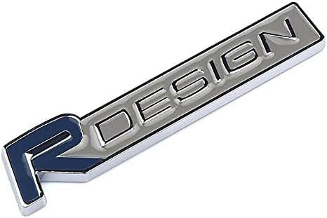 VALBEL Auto Emblem Aufkleber für Volvo R Design XC60 V70 S60 V40 V60 C30 V50, Mehrfarbig, Kunststoff, Schwarz, Fahrzeug-spezifisch, Autoaufkleber, Fahrzeugembleme