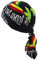fashionchimp Zandana aus 100% Baumwolle, Bandana-Kopftuch, Bikertuch für Damen und Herren, Muster-Print (Jamaica-Marihuana) BAC025