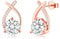 Rose Gold Stud Earrings for Women, 925 Sterling Silver Stud Cubic Zirconia Studs, Dainty Hypoallergenic Gold Earrings for Women Men Girls