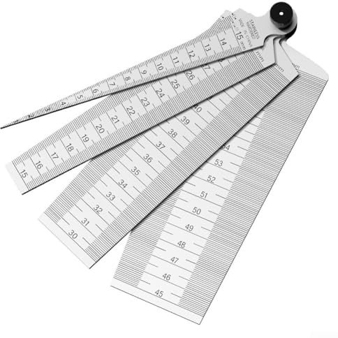 HEBEOT 4PCS Measurement Wedge Fire Door Gap Gauge Stainless Steel Taper Gauge Metric Taper Gauge Aperture Scale Wedge Feeler 4 In 1 Gap Ruler