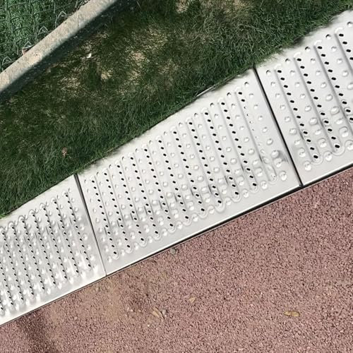Grabenabdeckung Abdeckrost 20 25 35 cm Abflussgitter für die Auffahrt, Abflussabdeckung für Küchenspüle mit Anti-Rutsch-Granulat, All-in-One-Formteil, Kantine, robustes Kanal-Entwässerungsgitter(200x5