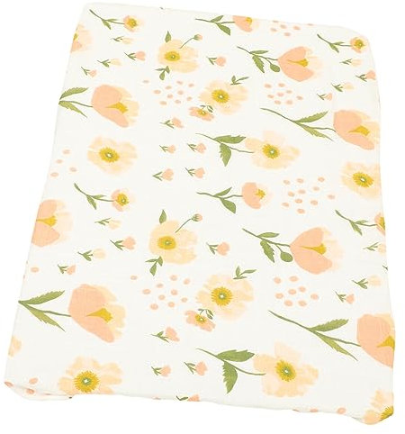 Hohopeti Wickelauflagenbezug Waschbar Abnehmbarer Bezug Für Wickeltisch Hautfreundlich Elastisches Design Geeignet Für Wickelauflagen Niedliches Blumenmuster