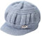 Generisch Women's Winter Warm Knitted Hat Wool Snow Ski Hat with Visor Rain Cover Bicycle Helmet, gray, One Size