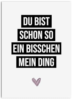 Nastami Valentinskarte Postkarte Valentinstag Karte Liebe Jahrestag Geschenk (MEIN DING)