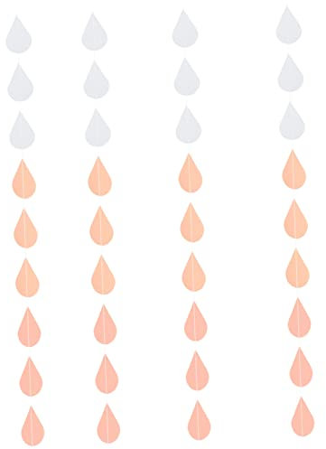 MOBUTOFU Papier-Regentropfen-wimpelkette Saiten Hängend Dekoration Für Geburtstagspartys Hochzeitsfeiern Frühlingsdeko Und Andere Feste