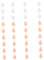 MOBUTOFU 4 Strings Regentropfen Latte Ornament, Hängende Regentropfen Girlande, Papierwimpel, Regentropfen Wimpel, Papier Regentropfen Anhänger, Babyparty, Hängende Flagge,