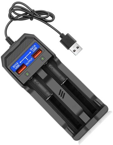 LCD Dock di Ricarica Della Batteria Per 4.2V 18650/18500/18490/16340/14500 Batterie Compatibile Più Dimensioni Doppio Slot USB