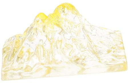 EPIGEIST Kristall Bergskulptur Schreibtischdeko Glasfiguren Kleiner Heimdekoration Goldgelb Bruchfest Langlebig Für Regal Und Büro
